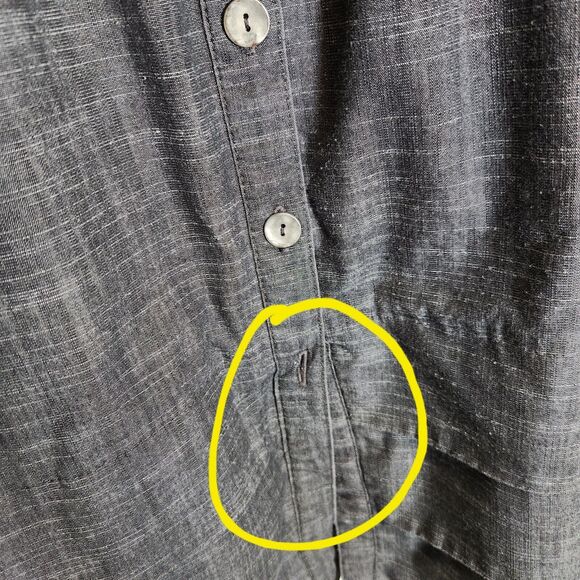 Emma and Michele Gray Sleeveless Denim Button Up Collared Dress, Women's Size 12 - Picture 5 of 5